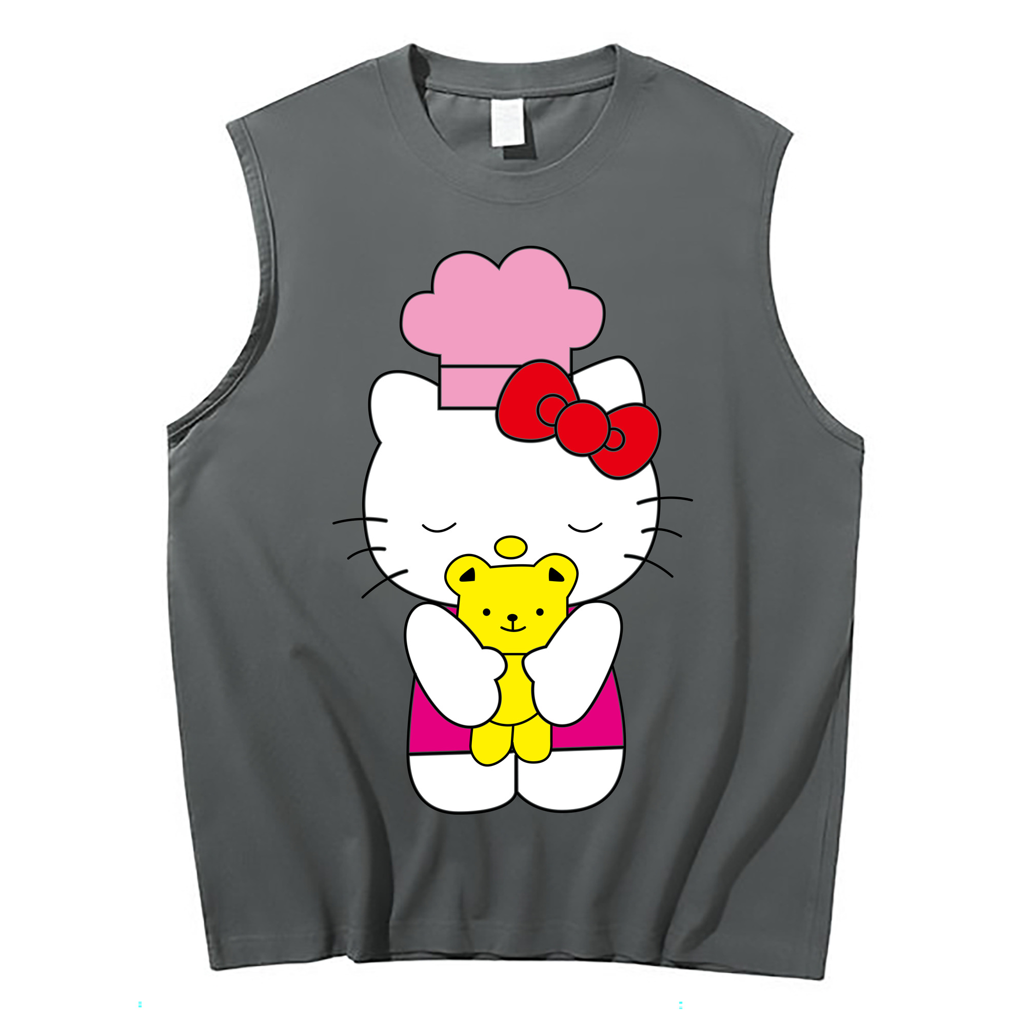 （画像用） Hello Kitty ハローキティ コットン100％タンクトップ（フロントプリント）